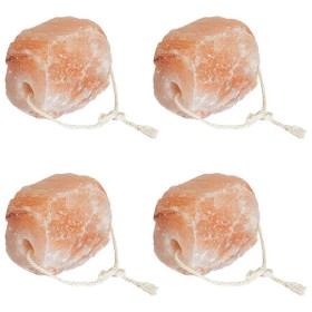 Piedras de Sal para Lamer 4 pcs Rosa Sal Rock