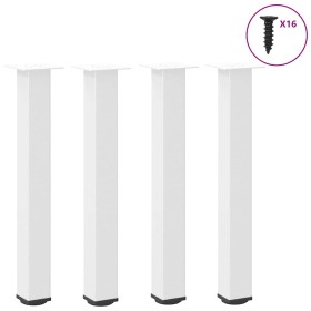Patas para consola (4 unidades), color blanco, 72-74 cm, acero