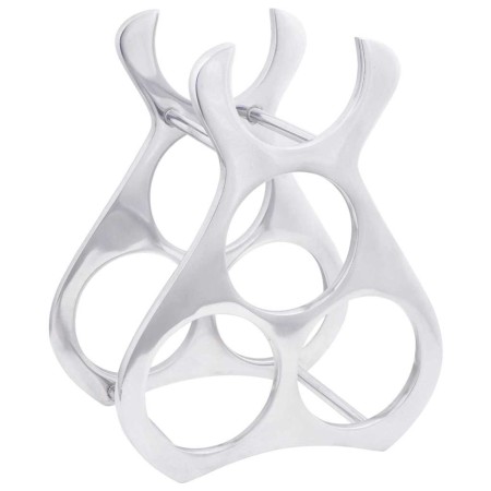 Estante de Vino Plateado 23 x 14 x 28 cm Aluminio en Botelleros | Comprar online en Foro24