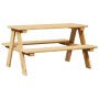 Mesa infantil con bancos "IRUN" 90x79,5x50 cm madera maciza