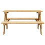 Mesa infantil con bancos "IRUN" 90x79,5x50 cm madera maciza