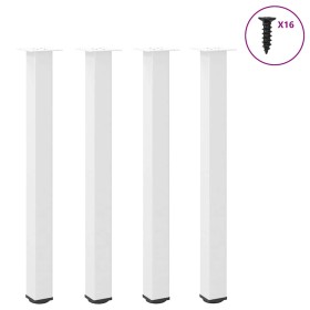 Patas para mesa de bar (4 unidades), color blanco, 90-92 cm