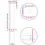 Patas para mesa de bar (4 unidades), color blanco, 90-92 cm
