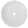 Lavabo redondo de cerámica blanco 42x12 cm