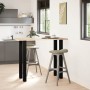 Patas para mesa de bar (4 unidades), color negro, 110-112 cm