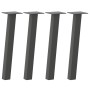Patas para mesa de centro (4 unidades), antracita, 42 cm, acero