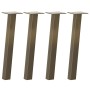 Patas para mesa de centro 4 unidades de acero natural, 42 cm