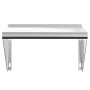 Estante de pared de acero inoxidable plateado 50x30x31 cm