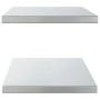 Estantes de pared 2 uds acero inoxidable plateado 100x40x3 cm