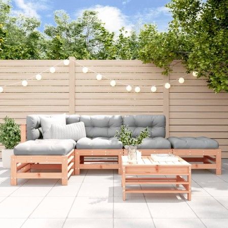 6-teiliges Gartenmöbel-Set mit Kissen aus Douglasienholz von vidaXL, Gartensets - Ref: Foro24-3185918, Preis: 492,01 €, Rabat...