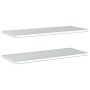 Estantes de pared 2 uds acero inoxidable plateado 100x40x3 cm