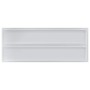 Estantes de pared 2 uds acero inoxidable plateado 100x40x3 cm