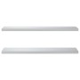 Estantes de pared 2 uds acero inoxidable plateado 100x30x3 cm