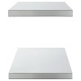 Estantes de pared 2 uds acero inoxidable plateado 100x30x3 cm