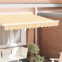 Valance de toldo Amarillo y blanco 2.3 x 0.2 m Lona