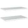 Estantes de pared 2 uds acero inoxidable plateado 75x40x3 cm