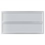 Estantes de pared 2 uds acero inoxidable plateado 75x40x3 cm