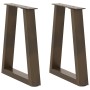 Patas para mesa de centro en forma de V (2 unidades, acero