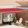 Valance de toldo Rojo 4.3 x 0.2 m Lona