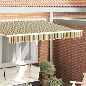 Valance de toldo Verde y amarillo 2.3 x 0.2 m Lona Valance de toldo Verde y amarillo 2.3 x 0.2 m Lona