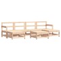 7-teiliges Gartenmöbel-Set und Massivholzkissen von vidaXL, Gartensets - Ref: Foro24-3185941, Preis: 509,86 €, Rabatt: %
