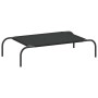 Cama elevada para perros negra 90x50x20 cm tela Oxford y acero