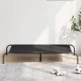 Cama elevada para perros negra 130x80x20 cm tela Oxford y acero