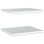Estantes de pared 2 uds acero inoxidable plateado 50x40x3 cm