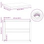 Estantes de pared 2 uds acero inoxidable plateado 50x40x3 cm