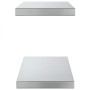 Estantes de pared 2 uds acero inoxidable plateado 50x23,5x3 cm