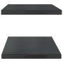 Estantes de pared 2 uds acero inoxidable negro 100x40x3 cm