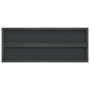Estantes de pared 2 uds acero inoxidable negro 100x40x3 cm