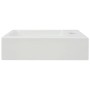 Lavabo con agujero grifo rectangular cerámica 46x25,5x12 blanco