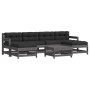Gartenmöbel-Set 7-teilig und graue Massivholzkissen von vidaXL, Gartensets - Ref: Foro24-3185936, Preis: 625,09 €, Rabatt: %
