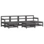 Gartenmöbel-Set 7-teilig und graue Massivholzkissen von vidaXL, Gartensets - Ref: Foro24-3185936, Preis: 625,09 €, Rabatt: %