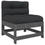 Gartenmöbel-Set 7-teilig und graue Massivholzkissen von vidaXL, Gartensets - Ref: Foro24-3185936, Preis: 625,09 €, Rabatt: %