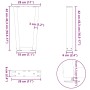 Patas para mesa de centro en forma de V (2 unidades)