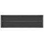 Estantes de pared 2 uds acero inoxidable negro 100x30x3 cm
