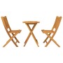 Juego Bistro de Jardín 3 pcs Marrón madera maciza de acacia
