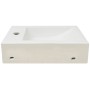 Lavabo con agujero grifo rectangular cerámica 46x25,5x12 blanco