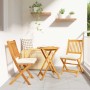 Silla Plegable con cojín 2 pcs 49 x 57.5 x 92cm