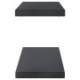Estantes de pared 2 uds acero inoxidable negro 100x23,5x3 cm