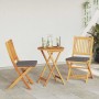 Silla Plegable con cojín 2 pcs Gris 49 x 57.5 x 92cm