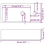 Lavabo con agujero grifo rectangular cerámica 46x25,5x12 blanco