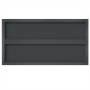 Estantes de pared 2 uds acero inoxidable negro 75x40x3 cm