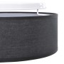 Lámpara de techo Negro 38 x 13.5 cm tela