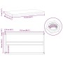 Estantes de pared 2 uds acero inoxidable negro 75x40x3 cm