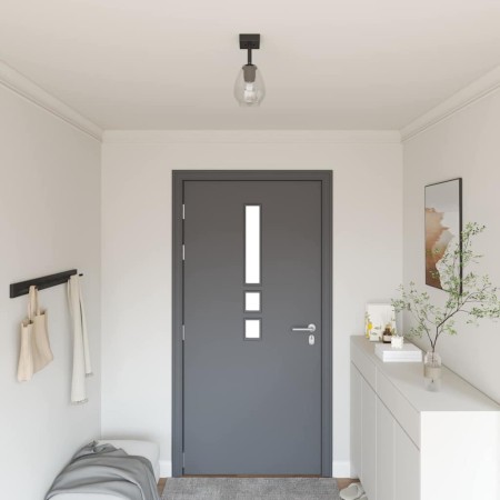 Foco de techo Negro 13 x 13 x 26 cm Vidrio y metal