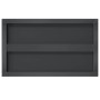 Estantes de pared 2 uds acero inoxidable negro 75x30x3 cm