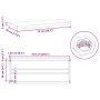 Estantes de pared 2 uds acero inoxidable negro 75x30x3 cm